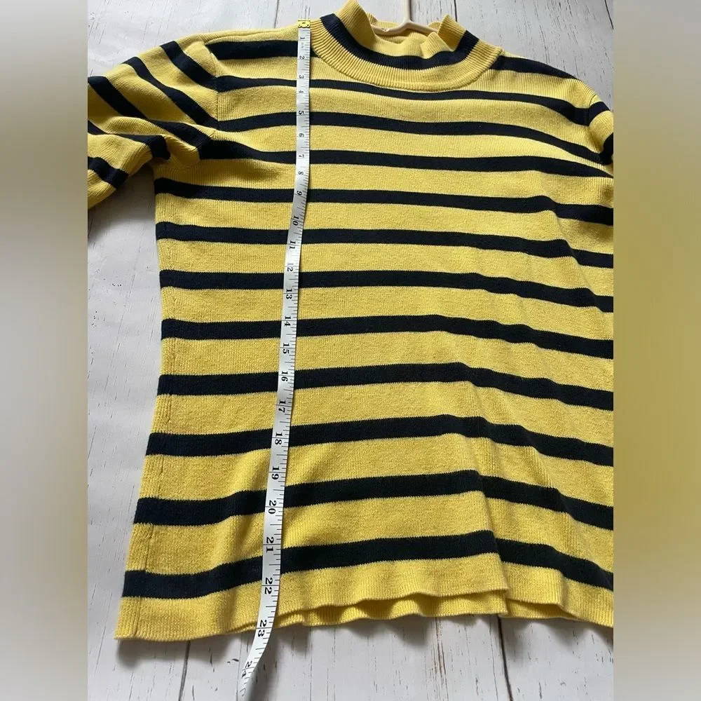 Tommy Hilfiger Jeans yellow navy striped sweater vintage 2001 women’s large